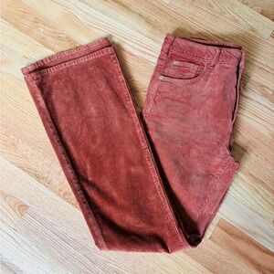 Pilcro Terracotta Corduroy Trousers